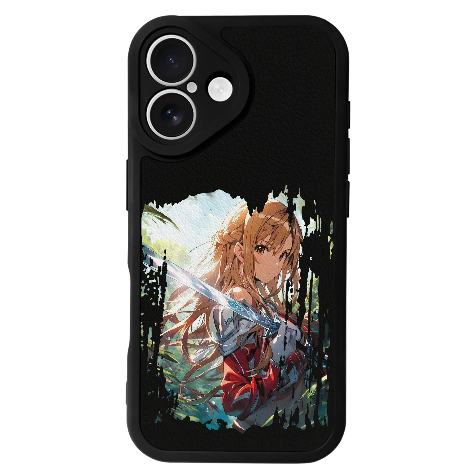 ソードアートオンライン グッズ アスナ - IPhone 16シリーズ対応 ・ シリコンスマホケース ・ レザー調 ・ 高精度フィット ・ 耐衝撃 ・ ワイヤレス充電対応 ・ 精密カット